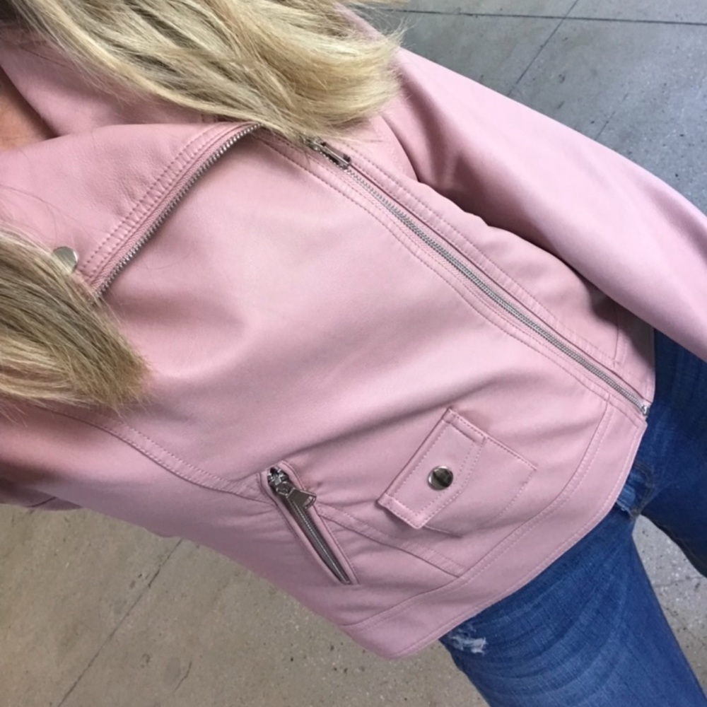 MAUVE MOTTO JACKET-PERFECT MOTO🌸3 for $50